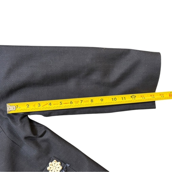 Talbots Navy Blue Floral Embellished Jacket - Picture 11 of 11